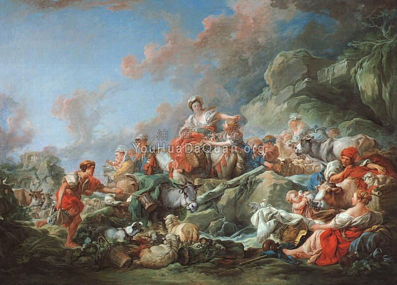 从市场归来 - 弗朗索瓦·布歇